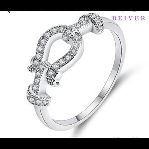 New Sterling silver stamped 925 horseshoe ring